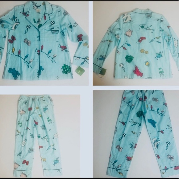 Kate Spade Brushed Twill Flannel Pajama Set S L XL - Picture 6 of 8